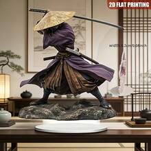 2D Flat, Japanese Samurai Decorative Ornament, Acrylic Material - A - View 2