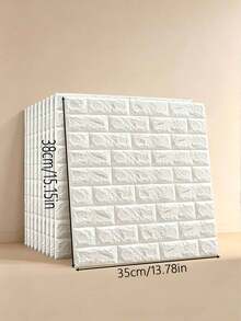50pcs 3D Brick Pattern XPE Foam Self-Adhesive Waterproof Moisture-Proof Ceiling Stickers, Easy To Apply And Remove, Easy To Clean And Cut, Suitable For Kitchen, Living Room, Bathroom, Hallway, 3mm Thick - Multi-color - View 5