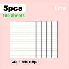 1/3/5/6/10/20pcs, Lined, Grid Sticky Notes, Portable Student Note Marking, Writing Sticky Note Pads, Self-Adhesive Sticky Note Pads Suitable For School Office Large Medium Small School Supplies - White - View 19