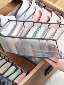 3 Models Underwear Storage Box Socks Underwear Storage Box Drawer Storage Bag Sun Protection Travel Cool Bag - Grey - View 3