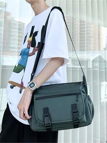 Versatile Large Capacity Men's Shoulder Crossbody Bag - Multicolor - View 10