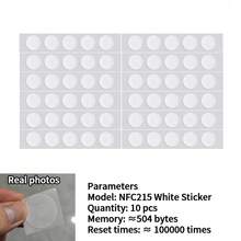 NFC Chip Sticker 215 Electronic Tag Music Wall Video Business Card Tap-To-Play Sticker Amiibo Creation - White Sticker - View 10