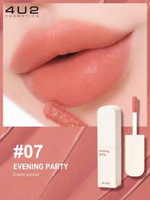 4U2 Lip Mud, Matte Finish With Enhanced Gloss, Long-Lasting And Fade-Resistant, Cake-Like Creamy Texture, Smooth And Soft Application, Waterproof And Sweat-Resistant - #07 EVENING PARTY - View 2