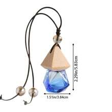 Suspended Car Air Freshener Bottle, Refillable Empty Glass Car Diffuser Bottle, Adjustable Braided Rope And Crystal Beads, Heat-Resistant And Leakproof Pendant Perfume Container, Rearview Mirror Suspension Ornament For Car Interior Decoration - Multicolor - View 10