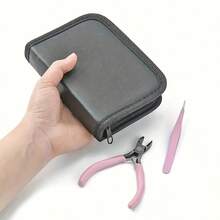 8pcs/5pcs/3pcs/2pcs DIY Advanced Tool Kit, 3 Types Of Pliers, 2 Powder Tweezers, 1 Random Color Cone, 1 Open Ring And 1 Measuring Tape, Can Be Selected Individually. Suitable For Beginners And Experts, Essential For Home - Pink - View 5