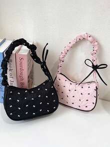 1PCK Casual Minimalist Shoulder Bag, Zipper Design, Suitable For Daily Outings, Shopping, Photography, Can Easily Accommodate Daily Essentials, Versatile Item, Applicable To Various Styles And Occasions - Multicolor - View 3