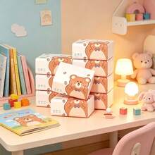 1pc/3pcs/5pcs/10pcs---280 Sheets/Pack Premium Paper Napkins, No Fluorescent Agents, Facial Tissues, Napkins, Durable Absorbent Paper Towels, Suitable For Home, Dorm, Office, Company, Outdoor, Cleaning Supplies, Cleaning Tools, Christmas Supplies, Essential High-End Paper Towels For Home And Travel - Bear Tissue - View 6