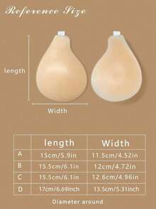 Runway Rest 1pc Women's Strapless Invisible Push-Up Bra, Silicone Material, Invisible Straps, Suitable For Wedding Dress, Evening Gown - Spoon Version - View 3