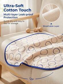 1pc Foldable Ironing Pad, Heat-Resistant Ironing Board For Home Bed Sheets And Clothes, Waterproof Anti-Slip Hanging Soft Ironing Mat For Home And Travel - Multicolor - View 3