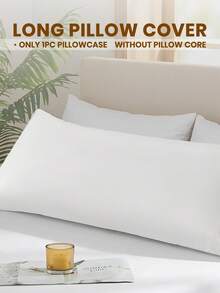 1pc Soft Pillowcase, Long Pillowcase, Standard Size Pillowcase, Envelope Closure, Wrinkle-Resistant, Fade-Resistant, Stain-Resistant, Without Pillow Insert, Size 20x54 Inches, 20x36 Inches, Suitable For Spring/Summer Decor, Room Decor, Study Supplies - Multicolor - View 3