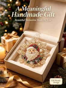 2D DIY Diamond Painting Acrylic Hanging Ornament Set, Sparkling Crystal Rhinestone Christmas Tree Hanging Decor, Suitable For Adult Beginners Craft Kit, Cozy Winter Holiday Home Decoration, Ideal Christmas Holiday Gift For Craft Enthusiasts - Sets - View 4