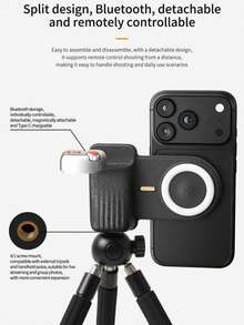 1 Set 60-LED Ring Light/Selfie Light, 3 Lighting Modes, Adjustable Brightness, Portable Mini Clip-On Ring Light, Type-C 5V Charging, Orange/Black, Suitable For Makeup, Live Streaming And Zoom Meetings - one-size - View 12