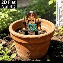 2D平面萬聖節庭院裝飾牌，適用於節日花園床飾、派對草坪戶外裝飾 - G - 查看 4