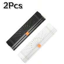 1Pc/2Pcs A4 Paper Cutter, 12 Inch Paper Trimmer With Safety Guard And Side Ruler, Portable Paper Cutter For Craft Paper, Labels - Multicolor - View 15