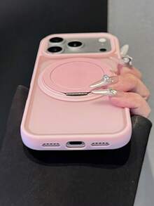 Luxury Matte Skin-Feel 360° Rotating Magnetic Stand Phone Case, Compatible With IPhone 18 Pro Max 18 Pro 17 Pro Max 17 Pro 17 16 Pro Max 16 Pro 16 15 Pro Max 15 Pro 15 14 Pro Max 14 Pro 14 13 Pro Max 13 Pro 13, Shockproof Protective Back Cover - Pink - View 5