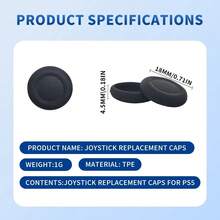 6pcs Replacement Thumbstick Caps TPE Joystick Covers, Game Controller Analog Stick Grips, Protective Thumb Caps Accessories - View 2