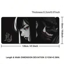 1 Japanese Oni Mask Girl Control Mouse Pad XXL Mouse Pad E-Sports Keyboard Pad Gaming Equipment Accessories Mouse Pad - View 12