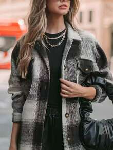 Women's Colorblock Fashion Versatile Daily Casual Jacket - Multicolor - View 2