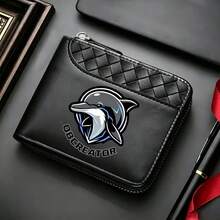 1pc Men's Luxury PU Wallet | Black, Zipper Closure, Multiple Card Slots, Large Capacity, Stitched Design - Perfect Gift For Father, Husband, Brother - Multicolor - View 24