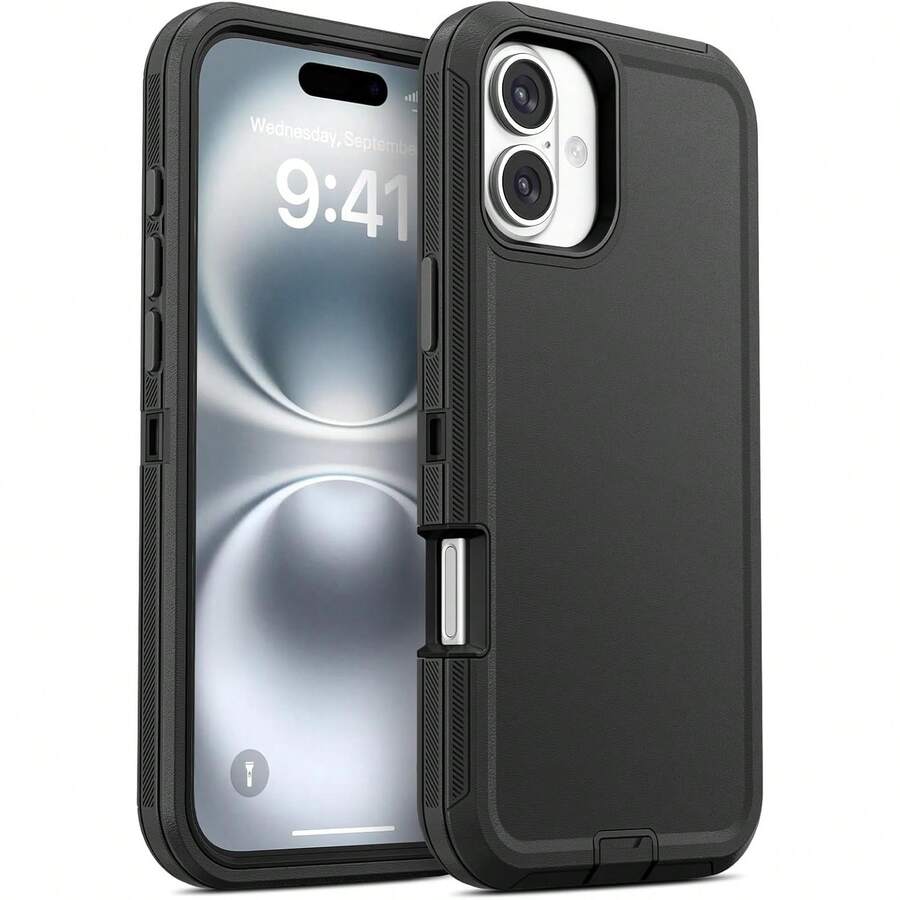 Durable 3-In-1 Protective Case Compatible With IPhone, Galaxy, Honor And Other Phones