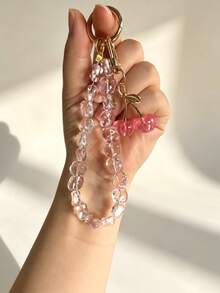 Cherry Car Keychain, Asymmetrical Square Twisted Bead Car Key Chain, Outdoor Anti-Loss Keychain, Small Gift For Others - A - View 17