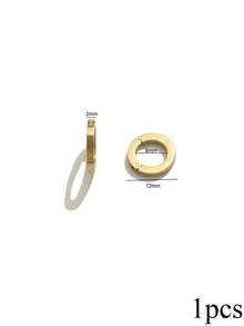 1 Pc 18K Gold-Plated Stainless Steel Round Spring Clasp Connector, Suitable For Making DIY Necklaces, Bracelets, And Keychains - Pendants - View 7