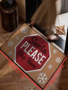 1pc New Cute Christmas Snowflake Letter Floor Mat, Suitable For Living Room, Bedroom, Indoor - Machine Washable - Flannel Material, Delicate Texture, Skin-Friendly, No Pilling, Easy Care, Odorless - Perfect For Home Decor, Room Decor, Living Room Rug, Bedroom Rug, Bathroom Rug, Kitchen Rug, Area Rug, Hotel Decor - Area Rug, All Season - Multicolor - View 14