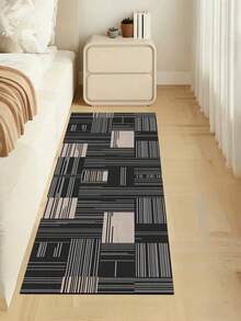 1pc Modern Geometric Patchwork Line Pattern 3.5mm Cuttable Kitchen Rug, Absorbent And Wear-Resistant, Suitable For Entrance Mat, Indoor/Outdoor Door Mat, Kitchen, Bathroom, Living Room, Hallway, Garden, Bathroom Mat - Multicolor - View 8