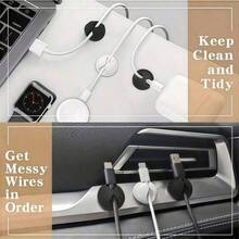 10pcs Silicone Cable Clips, Desktop Data Cable Organizer, Home Cable Management Clips, Office And Car Charging Cable Organizer - Easy Adhesive Design, Desktop Charger Cable Tangle Organizer, Cable Storage Holder - Silicone Cable Clip - View 9