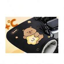 1pc Winter Handlebar Mitts, Windproof Fleece Lined Bike Handlebar Gloves With Warmth Protection Design, Cold Weather Riding Accessories For Electric Bike, Scooter, Motorcycle & Outdoor Cycling - Multicolor - View 1