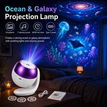 24-In-1 Star Projector Night Light With Timer - Interchangeable Film Discs, 24 Themes (Space, Ocean, Animals), 60/90Min Auto Off, USB Powered For Bedroom, Home Decor, Gift - Multi-color light - View 2