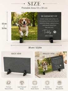 Customized Pet Memorial Stone, Pet Tombstone With Photo, Pet Tombstone, Dog Photo Plaque, Pet Memorial Gift, Dog And Cat Memorial Gift, Gift For Pets - Multicolor - View 3