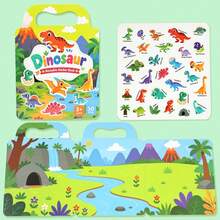 Reusable DIY Sticker Book For Kids, Multi-Scene Multi-Theme Bubble Stickers, Creative Jelly Stickers, Portable Quiet Busy Sticker Book - Multicolor - View 10