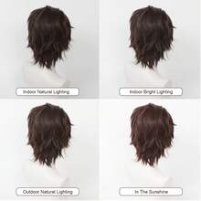 Yewell Dark Brown Wig Cosplay Wig Role-Playing Headgear Daily Series Japanese Cosplay Headgear Series Multi-Style Interpretation Of Cartoon Anime Suitable For Private Parties Daily Role-Playing Halloween - Chocolate Brown - View 4