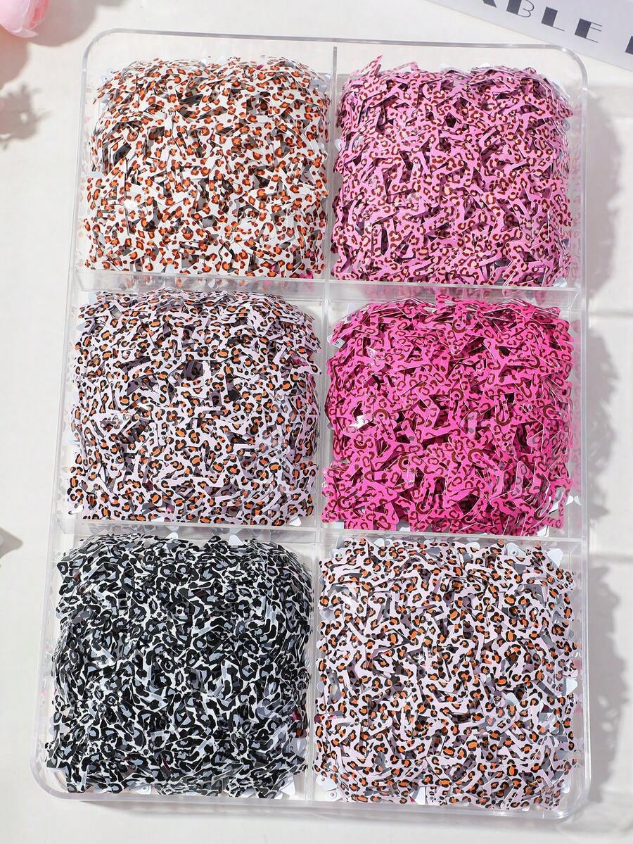 60/20/5pcs Girls Sweet Cool Pink Leopard Print Bangs Clips BB Clips Bow Hair Clips Hair Accessories High Elasticity Durable Non-Damaging Hair Ties Hair Ropes Sweet Versatile Daily Use - Multicolor - View 1
