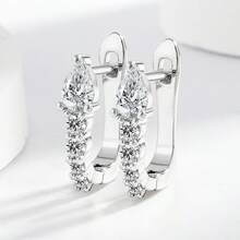 2pcs/Set Zirconia Gold Earrings, Layered Snake-Shaped Ear Clips, Party Women Silver Stud Earrings, Elegant Jewelry, Teacher Gift, Y2K Pierced Earrings - Snake Ear Studs - View 8