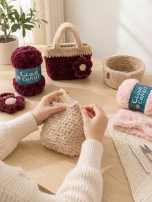 3 Rolls Faux Fur Yarn, Soft And Easy To Knit, Suitable For Knitting Scarves, Hats, Coats, Blankets, Various High-End Home Decor, DIY Crafts. - Multicolor - View 4