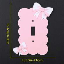 1PC 3D Printed High-Quality Plastic Multi-Color Bow Switch Plate, Wavy Edge Wall Switch Decorative Panel, Cozy Home Decor Switch Plate Suitable For Home Room Atmosphere Decoration Scenes - Multicolor - View 13