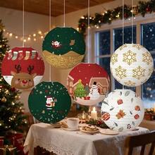 3pcs/Set Christmas Party Paper Lantern Decoration Set (Assorted Designs) – Featuring Snowflake And Santa Claus Patterns; Suitable For Indoor And Outdoor Hanging; Ideal For Living Rooms, Bedrooms, And Festive Party Decor. - Multicolor - View 10