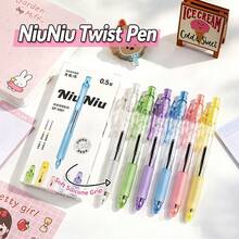 1pc Twist-Out Core Neutral Pen 0.5mm Black Ink Minimalist Colorful Barrel Twisting Pen Student Exam Writing Smooth Continuous Ink Office Test Signing Replaceable Refill Creative Twist-Out Core Neutral Pen Stationery Gift Box Set - Twist-action Gel Pen - View 10