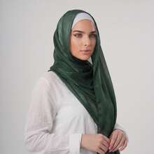 1pc Women Basic Solid Color Hijab, Elegant Silky Soft Head Scarf, Conservative Plain Color Casual Long Scarf Suitable For Daily Use For Dress - Camel - View 31