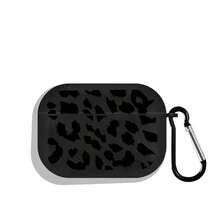 Personalized Hot Girl Leopard Print Black Earphone Case + Lanyard Buckle, Compatible With Airpods 4/3/2/Pro/Pro2/Pro3 Earphone Protective Shell - Black - View 2
