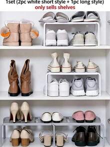 1 pieza Estante divisor de zapatos plegable y telescópico, organizador de almacenamiento de zapatos para el hogar que ahorra espacio, estante multifuncional para clasificar zapatos en el armario, esencial de almacenamiento para el hogar en Halloween y Navidad, soporte de estante divisor de zapatos ajustable, adecuado para dormitorio, residencia estudiantil, entrada y A - Gris - Ver 16