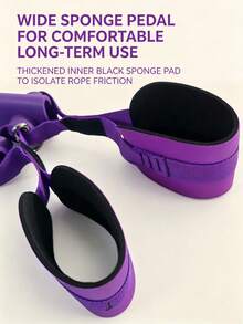 New Contrast Color Foot Resistance Band, 6-Tube Yoga Auxiliary Rope, Sit-Up Training Leg Stretching Band, Yoga Mat Hand Resistance Band Elastic Rope, Suitable For Abdominal And Arm Fitness, Applicable To Various Occasions, Super Convenient To Use Anytime And Anywhere - Multicolor - View 6
