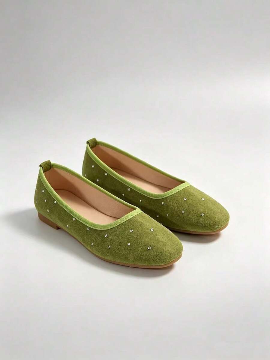 Women's Flat Shoes, Perfect Gift For Girlfriend - Green - View 1