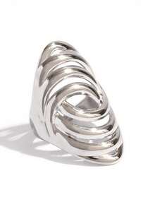 Uself 2pcs/1pc Geometric Spiral Stacked Chunky Stainless Steel Ring, Thick Statement Ring For Daily Wear And Party Jewelry, Charming Jewelry - Multicolor - View 5