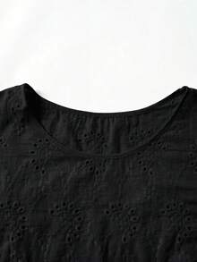 Plus Size Blouses - BLACK1 - View 3