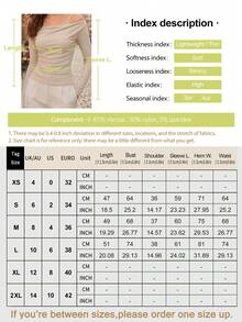 ROSIE POPHUB Women's Asymmetric Off‑Shoulder Spaghetti Strap Long Flare Sleeve Crop Top Slim‑Fit Casual Blouse For Daily Commute Fall & Winter - Beige - View 5