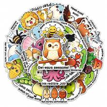 50pcs Cartoon Cute Encouragement Text For Children's Praise Stickers Cool Room DIY Waterproof Decoration Suitable For Mobile Phone Computer Wall Skateboard Water Cup Window,Teens Durable Small Gift - A-multicolor - View 7