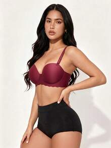 3件裝女性小胸聚攏內衣，無縫無鋼圈內衣，無肩帶內衣 - 彩色 - 查看 4